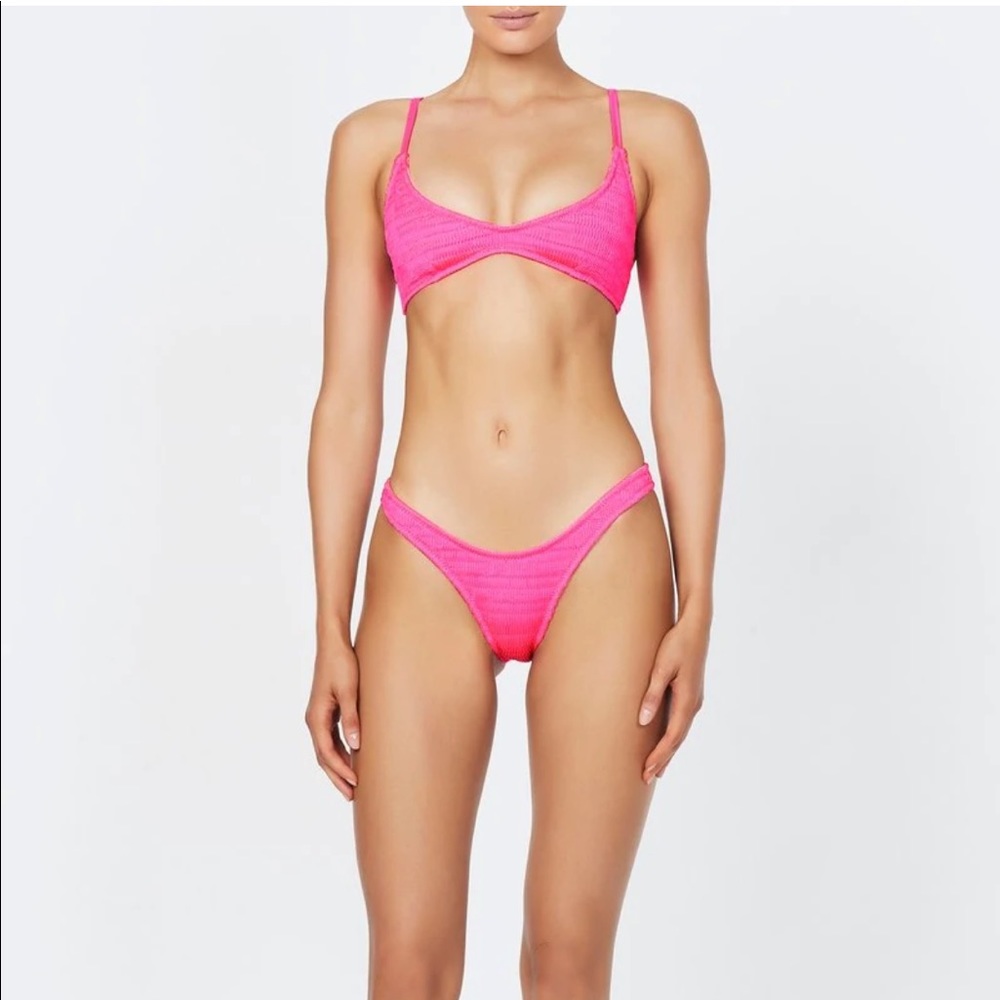 TRIANGL pink bikini top and bottom (top is a small bottoms are mediums)
